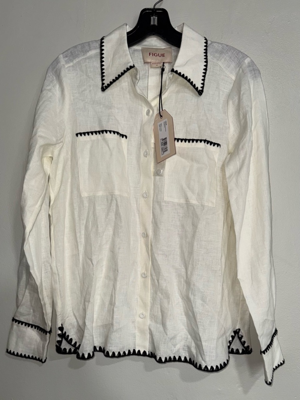 FIGUE Prudence Top Chalk Sz 4 - Picture 4 of 14